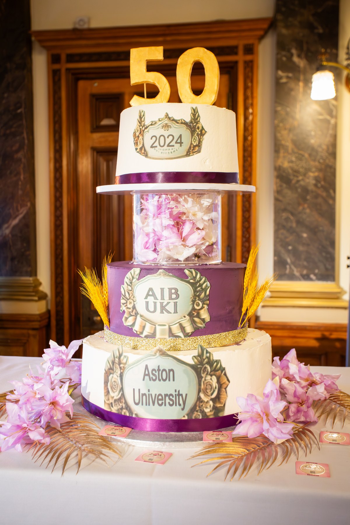 AIB-UKI 50th anniversary cake, April 2024